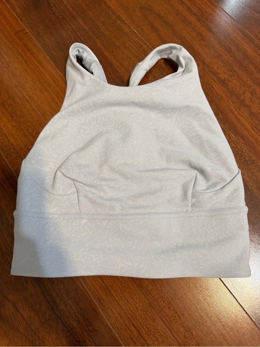 lululemon athletica Pale Gray High-Neck Sports Bra